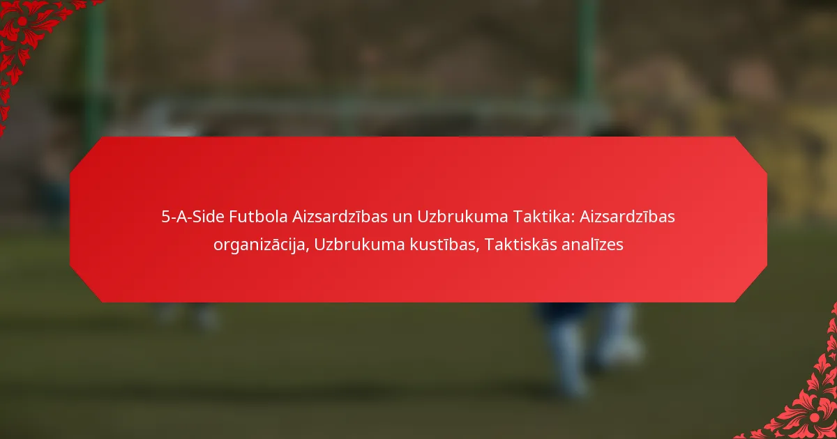 5-A-Side Futbola Aizsardzības un Uzbrukuma Taktika: Aizsardzības organizācija, Uzbrukuma kustības, Taktiskās analīzes