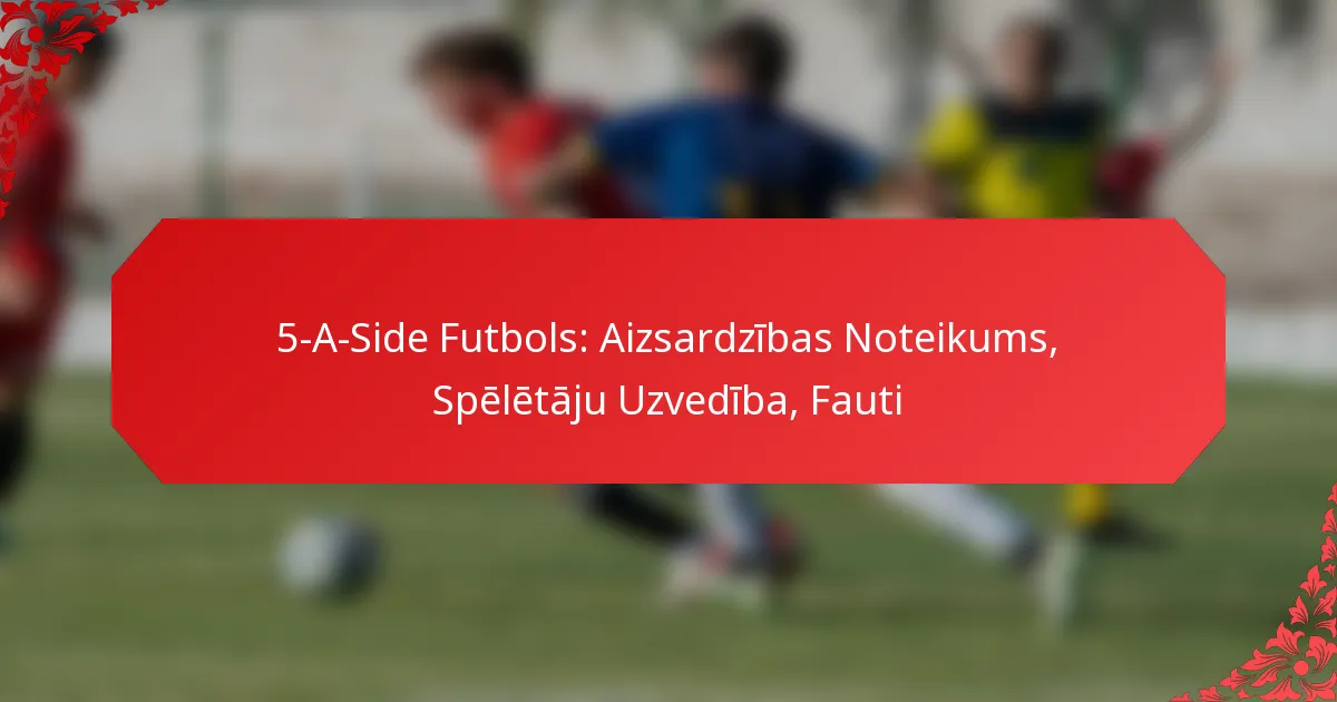 5-A-Side Futbols: Aizsardzības Noteikums, Spēlētāju Uzvedība, Fauti
