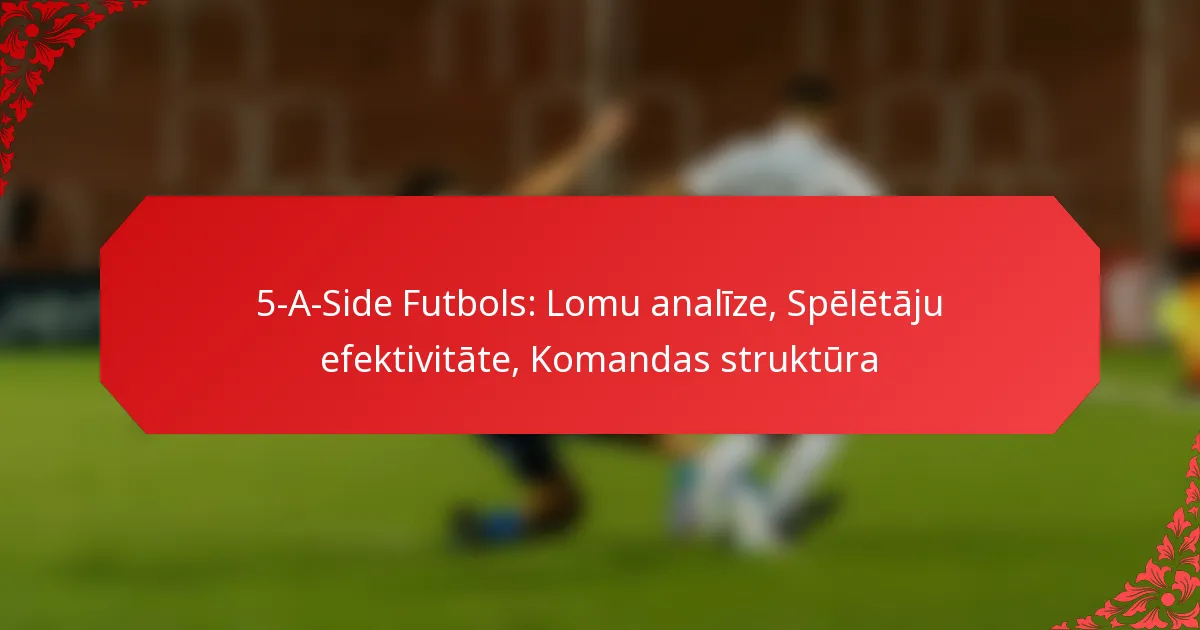 5-A-Side Futbols: Lomu analīze, Spēlētāju efektivitāte, Komandas struktūra